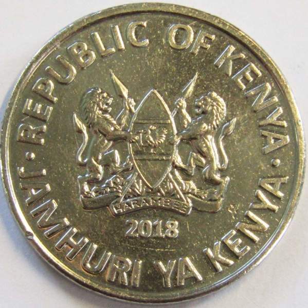Монета 1 шиллинг 2018 года Кения