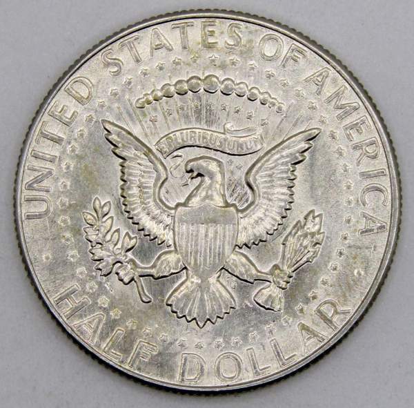 Монета 50 центов США «Кеннеди» 1969 года серебро 400 пробы, арт 7