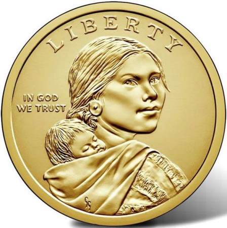 Монета 1 доллар Сакагавея «Футболист, легкоатлет Джим Торп», D