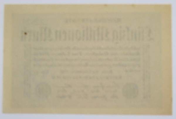 Банкнота 50 миллионов марок 1923 года - Веймарская Республика KM 109