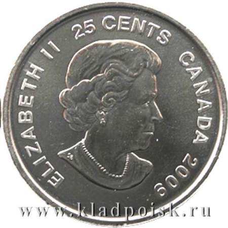 Монета  25 центов Канада, XXI зимние Олимпийские Игры, Ванкувер 2010 – Синди Классен, цветная эмаль