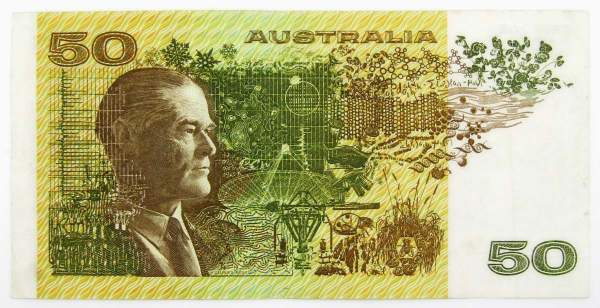 Банкнота 50 долларов Австралия 1983