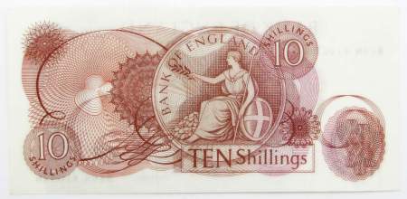 Банкнота 10 шиллингов 1978 года Банк Англии - Великобритания, арт 2