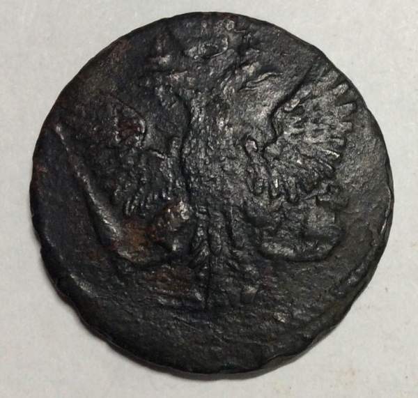 Монета 1 денга 1753 года, Российская Империя, Елизавета I