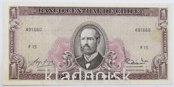 Банкнота Чили 1 эскудо 1964 года