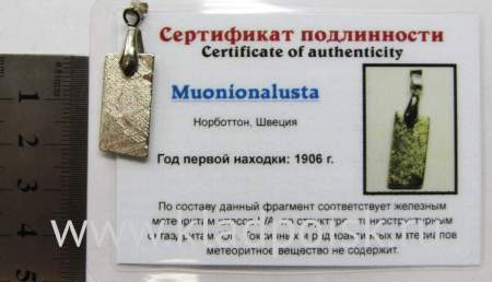 Подвеска из метеорита Муонионалуста (Muonionalusta), арт 8