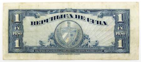 Банкнота 1 песо 1960 года Куба