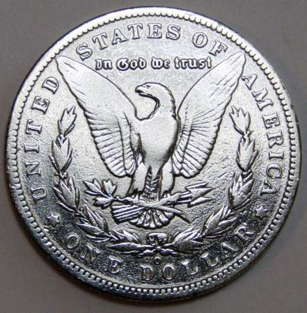 Монета 1 доллар Моргана США, Серебро 900 пр., 1886 год