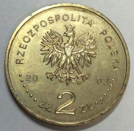 Монета 2 злотых Польша, серия «Ритуалы Польши» Поливальный понедельник, 2003