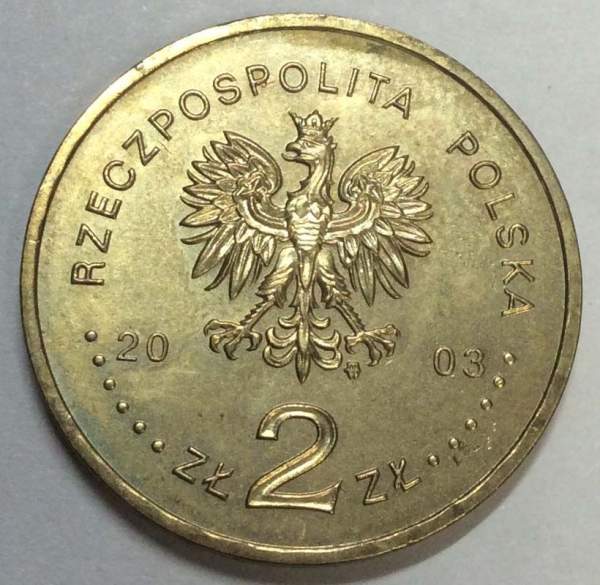 Монета 2 злотых Польша, серия «Ритуалы Польши» Поливальный понедельник, 2003