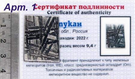 Спил метеорита Оротукан
