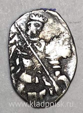 Копейка серебро Михаил Фёдорович (чешуя), 1613-1645 гг. Псковский денежный двор, арт 9