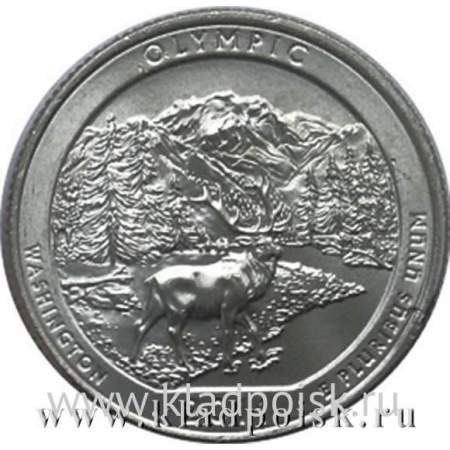 Монета 25 центов Национальный парк Олимпик, монетный двор P