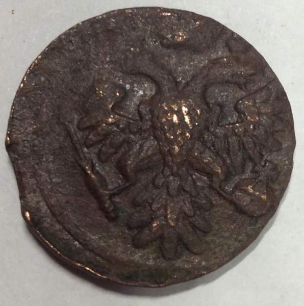 Монета 1 денга 1743 года, Российская Империя, Елизавета I