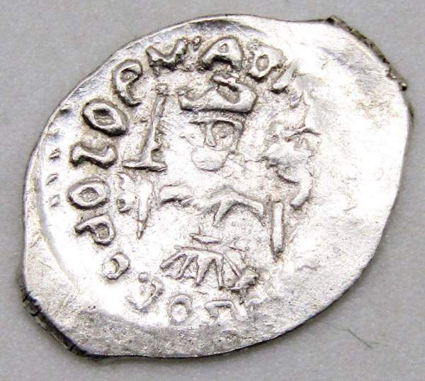 Денга «дозор» Иван III Васильевич (чешуя), серебро, Москва, арт 3 Денга «дозор» Иван III Васильевич (чешуя), серебро, Москва, арт 3