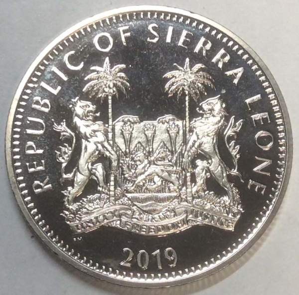Монета 1 доллар Сьерра-Леоне 2019, Носорог Монета 1 доллар Сьерра-Леоне 2019, Носорог