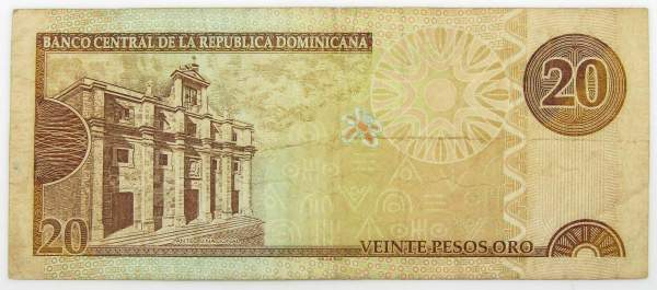 Банкнота 20 песо 2003 года Доминикана