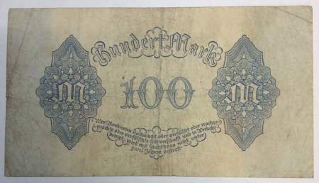 Банкнота 100 марок 1922 года - Веймарская Республика