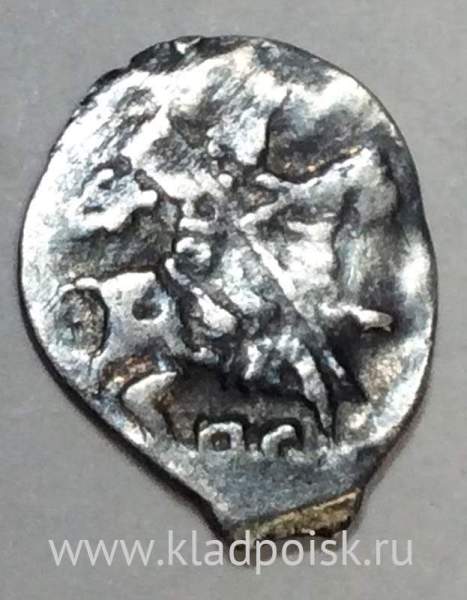 Копейка серебро Михаил Фёдорович (чешуя), 1613-1645 гг. Псковский денежный двор, арт 11 Копейка серебро Михаил Фёдорович (чешуя), 1613-1645 гг. Псковский денежный двор, арт 11