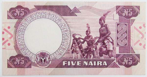 Банкнота 5 найра 2004 года Нигерия