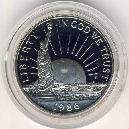 Монета 50 центов США «Нация эмигрантов» 1986 - 100 лет статуи Свободы - Proof