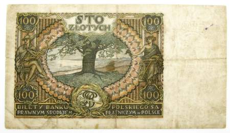Банкнота 100 злотых 1932 года Польша