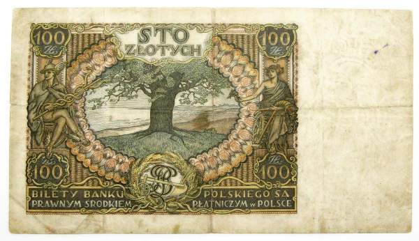 Банкнота 100 злотых 1932 года Польша
