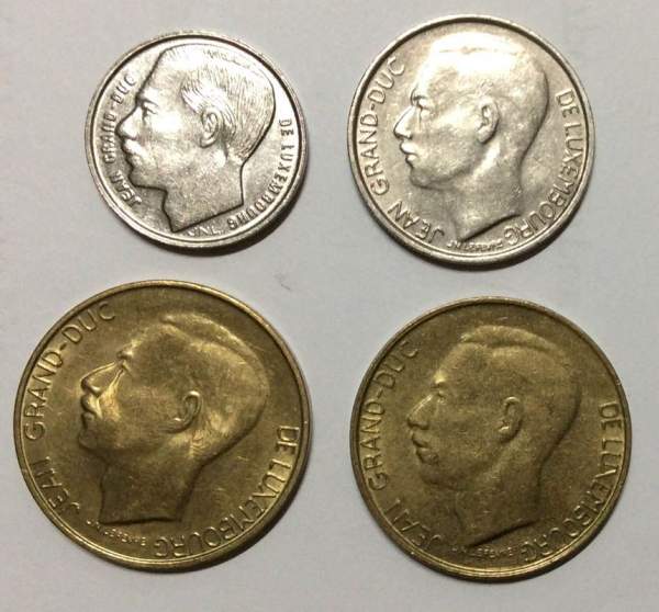 Набор монет Люксембург Жан I. Второй выпуск. 1986-1995, 4 монеты