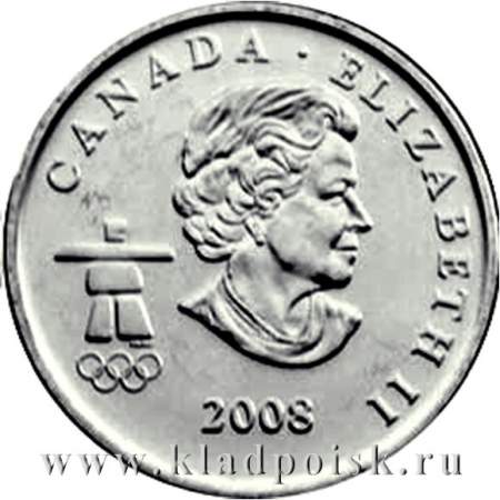 Монета  25 центов Канада, Олимпиада 2010 год Ванкувер – Фигурное катание