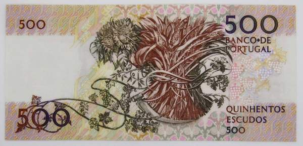 Банкнота 500 эскудо 1987 года Португалия