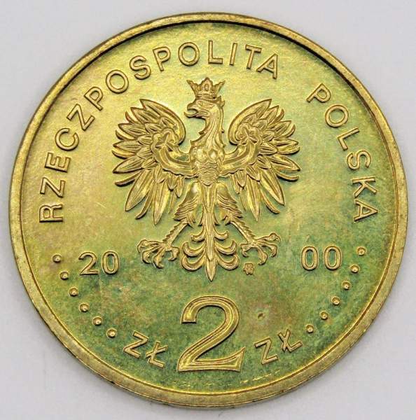 Монета 2 злотых Польша 2000 год - 1000-летие Конвенции в Гнезно