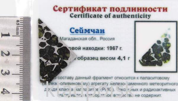 Спил метеорита Сеймчан арт 4