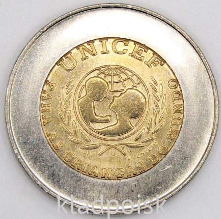 Монета 100 эскудо 1999 года, ЮНИСЕФ - Португалия