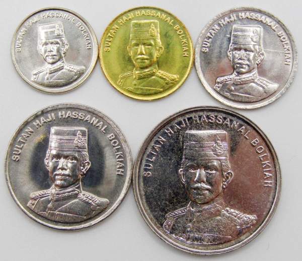 Набор регулярных монет Брунея 2009-2010 гг., 5 монет