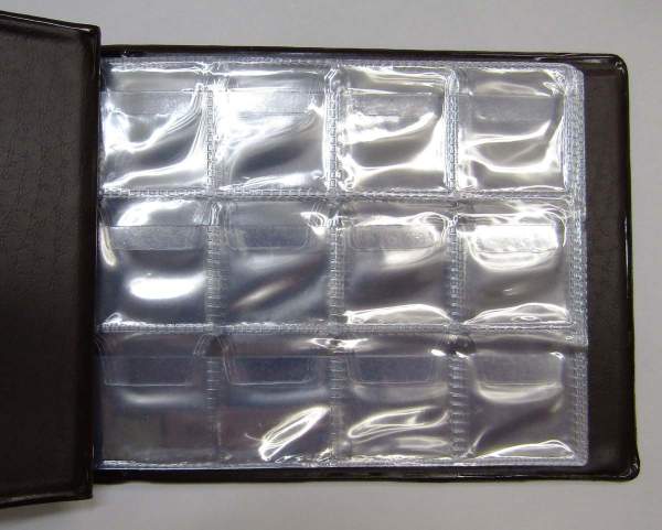 Карманный альбом для монет ММ-1, 8 листов по 12 ячеек