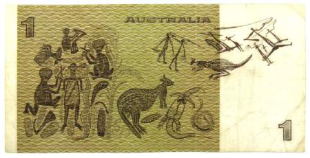 Банкнота 1 доллар Австралия 1983, арт 2