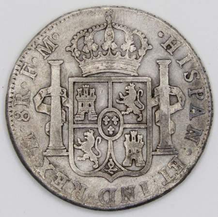 Монета 8 реалов 1788 года, Мексика (колония Испании) Король Карл III, монетный двор Мехико