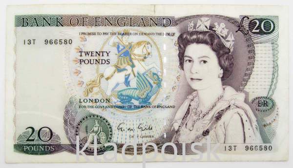 Банкнота 20 фунтов 1981-1984 гг - Банк Англии - Великобритания