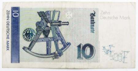 Банкнота 10 марок ФРГ 1991 года