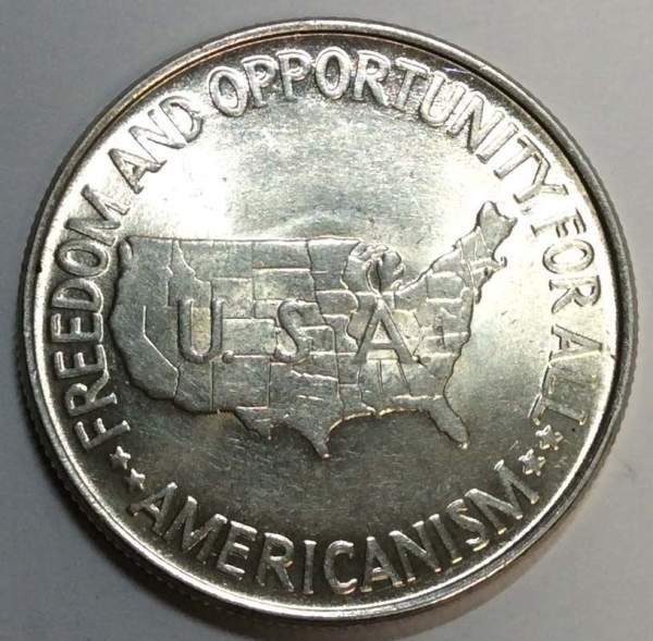 Монета 50 Центов США Джордж Вашингтон Карвер и Букер Талиафер Вашингтон 1952 Серебро 900 пробы Монета 50 Центов США Джордж Вашингтон Карвер и Букер Талиафер Вашингтон 1952 Серебро 900 пробы