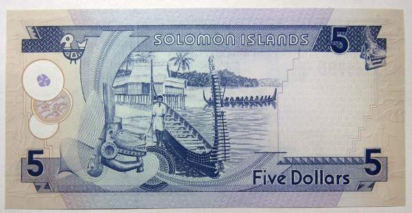 Банкнота 5 долларов 2009 Соломоновы острова