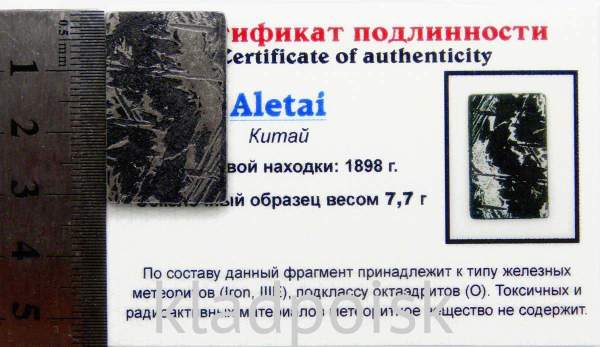 Спил метеорита Aletai, арт 21