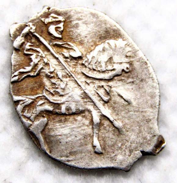 Копейка серебро Василий Шуйский (чешуя), 1606-1610 гг. Московский денежный двор, арт 5