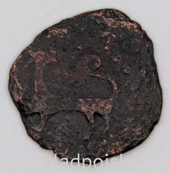 Монета Пуло Тверское XV века, Князь Михаил Борисович, Строчник/зверь Монета Пуло Тверское XV века, Князь Михаил Борисович, Строчник/зверь