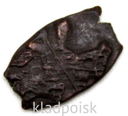 Копейка медь Алексей Михайлович (чешуя), 1655-1663 гг. Медный бунт, Москва, Старый двор, арт 12
