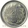 Монета 2 1/2 лиры Турция – Ататюрк на тракторе, 1970