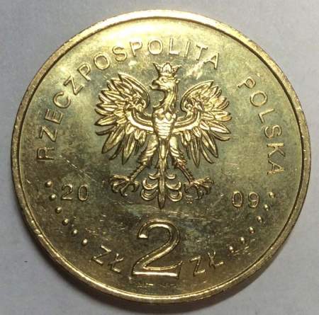 Монета 2 злотых Польша всеобщие выборы 4 июня 1989 из серии Дорога к свободе, 2009