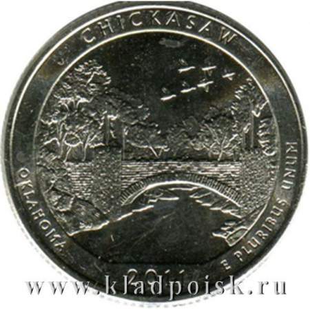 Монета 25 центов Рекреационная зона Чикасо, монетный двор D