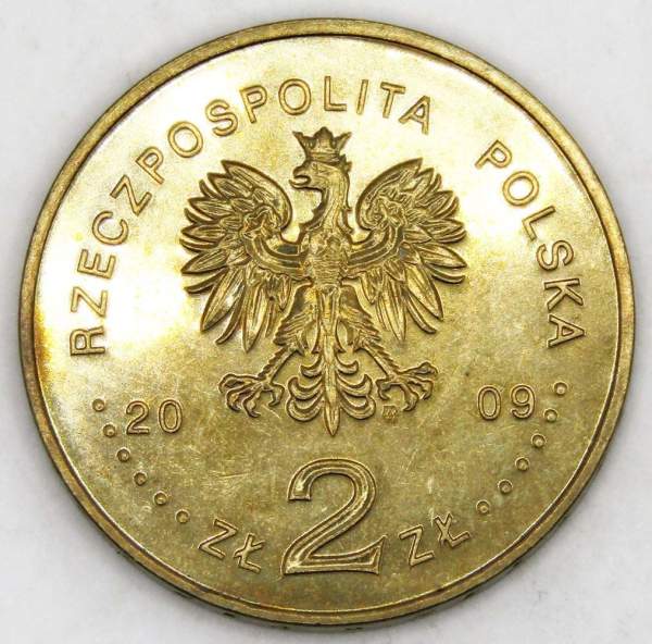 Монета 2 злотых Польша 2009 - 25-я годовщина смерти священника Ежи Попелушко