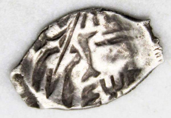 Копейка серебро Петр I Алексеевич (чешуя), 1707 год, Кадашевский денежный двор, «Залипуха» Копейка серебро Петр I Алексеевич (чешуя), 1707 год, Кадашевский денежный двор, «Залипуха»